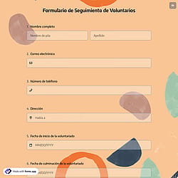 Formulario de Seguimiento de Voluntarios