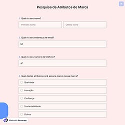 Pesquisa de Atributos de Marca