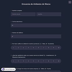 Encuesta de Atributos de Marca