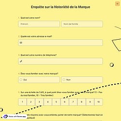 Sondage sur la notoriété de la marque