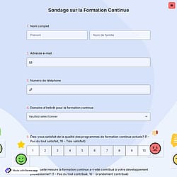 Sondage sur la Formation Continue
