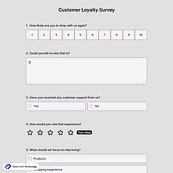 Customer Loyalty Survey