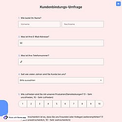Kundenbindungs-Umfrage