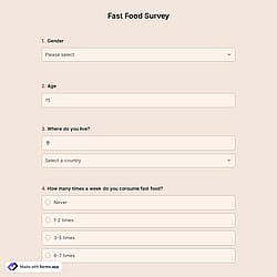 Fast Food Survey