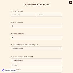 Encuesta de Comida Rápida