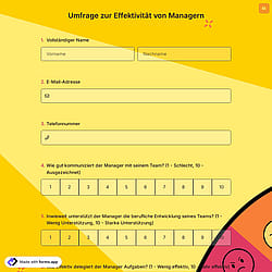 Umfrage zur Effektivität von Managern