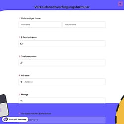 Verkaufsnachverfolgungsformular