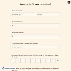 Encuesta de Clima Organizacional