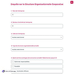 Enquête sur la Structure Organisationnelle Corporative