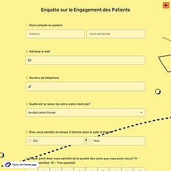 Enquête sur le Engagement des Patients