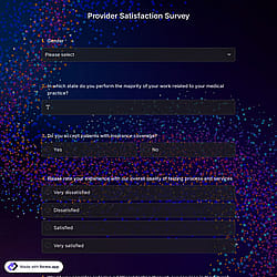 Provider Satisfaction Survey