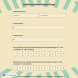 Anbieterzufriedenheitsumfrage