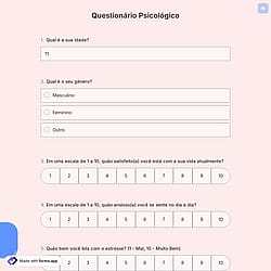 Questionário Psicológico