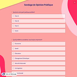 Sondage d'opinion publique