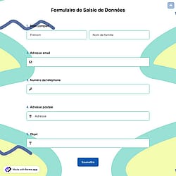 Formulaire de saisie de données