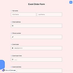 Event Order Form