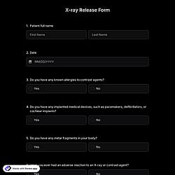 X-ray Release Form