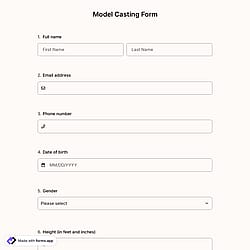 Model Casting Form