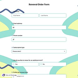 Renewal Order Form