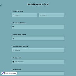 Rental Payment Form