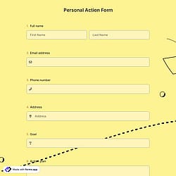 Personal Action Form