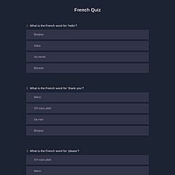 French Quiz