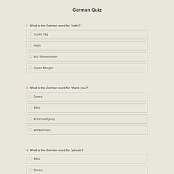 German Quiz