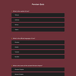 Persian Quiz