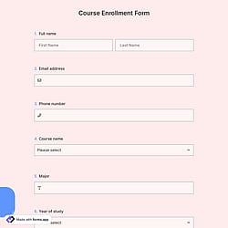 Course Enrollment Form