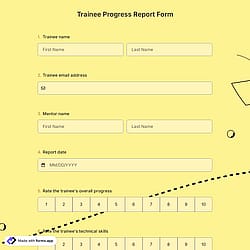 Trainee Progress Report Form