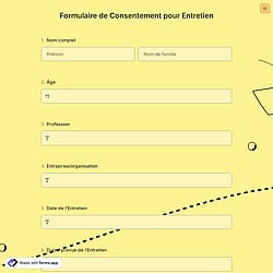 Formulaire de Consentement pour Entretien