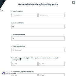Formulário de Declaração de Segurança