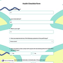 Health Checklist Form