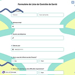 Formulaire de Liste de Contrôle de Santé