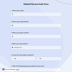 Medical Record Audit Form