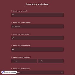 Bankruptcy Intake Form