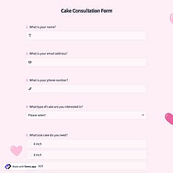 Cake Consultation Form