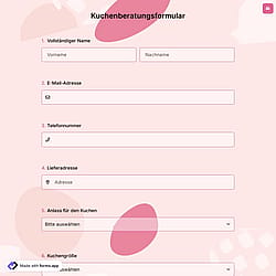 Kuchenberatungsformular