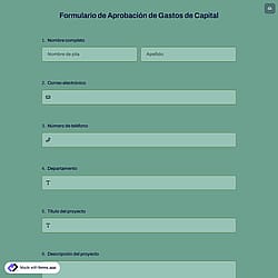 Formulario de Aprobación de Gastos de Capital