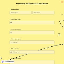 Formulário de Informações de Sinistro