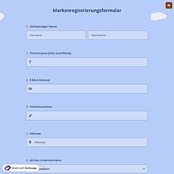 Markenregistrierungsformular