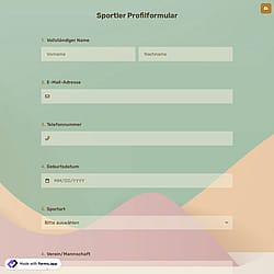 Sportler Profilformular