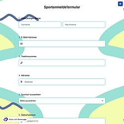 Sportanmeldeformular