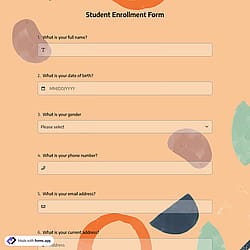 Student Enrollment Form