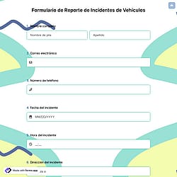 Formulario de Reporte de Incidentes de Vehículos