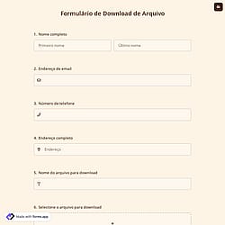 Formulário de Download de Arquivo
