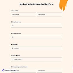 Medical Volunteer Application Form