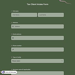 Tax Client Intake Form