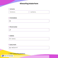 Kitesurfing Intake Form