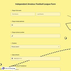 Independent Amateur Football League Form
